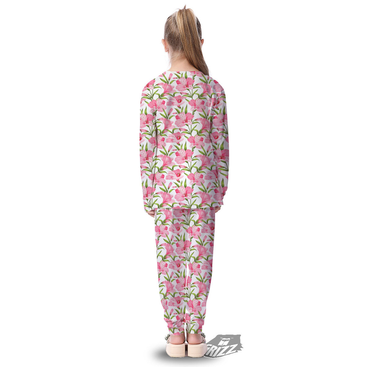 Alstroemeria Flowers Print Kid's Pajamas-grizzshop