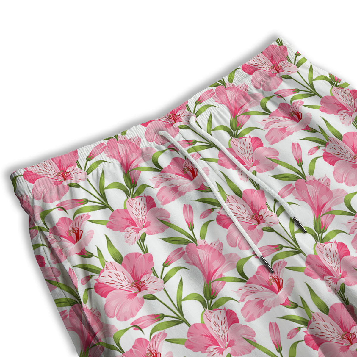 Alstroemeria Flowers Print Men's Athletic Shorts