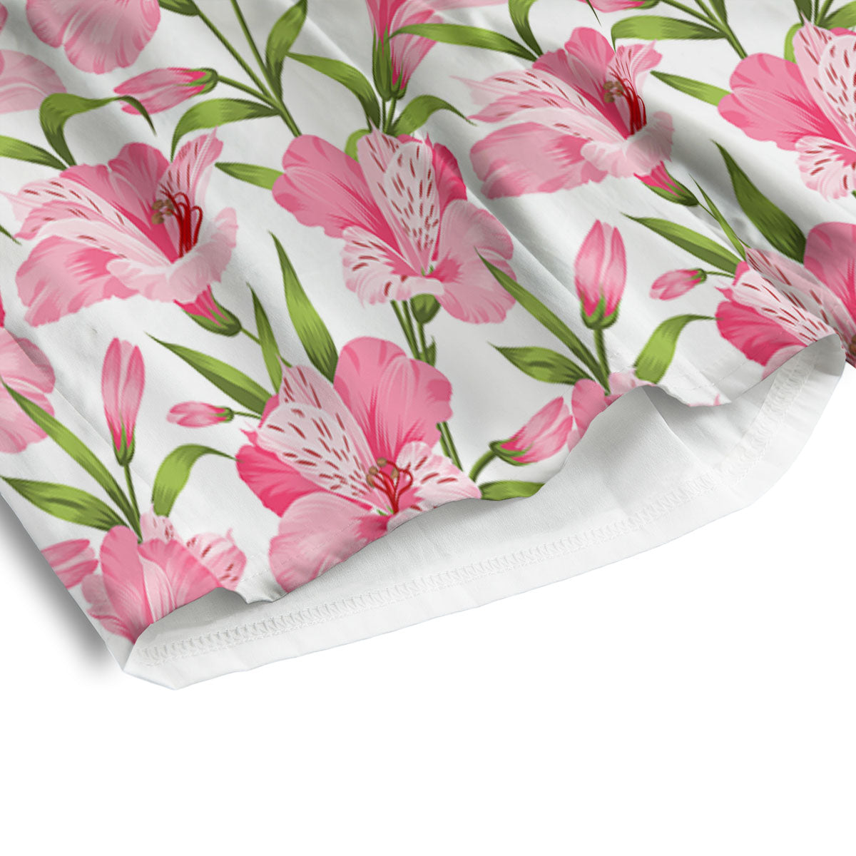 Alstroemeria Flowers Print Men's Athletic Shorts