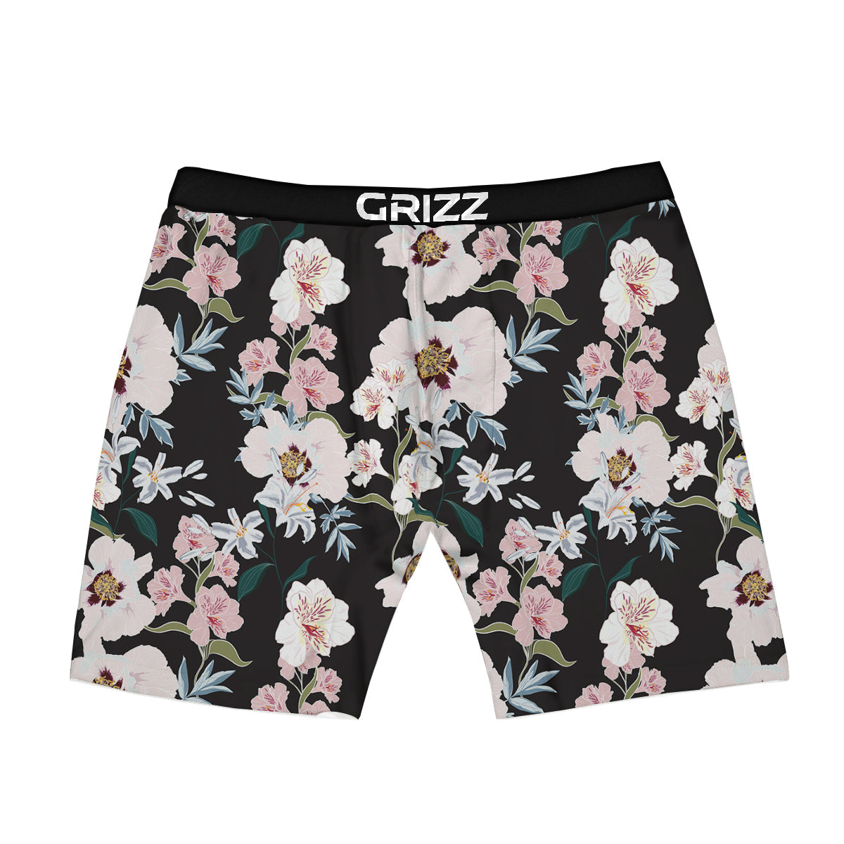 Alstroemeria Pink And White Print Pattern Boxer Briefs-grizzshop