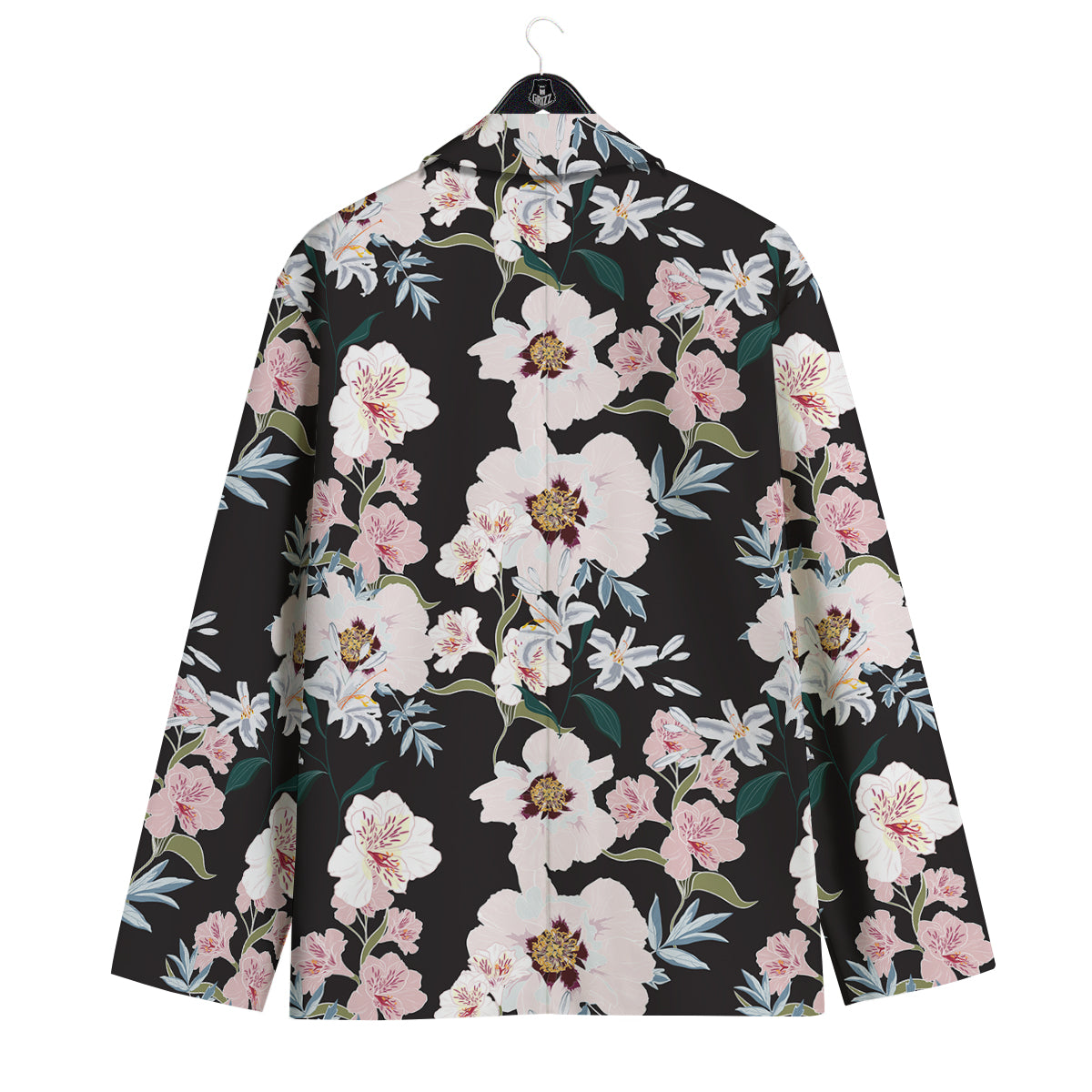 Alstroemeria Pink And White Print Pattern Men's Sport Coat-grizzshop