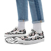 Alstroemeria Pink And White Print Pattern Skate Shoes-grizzshop