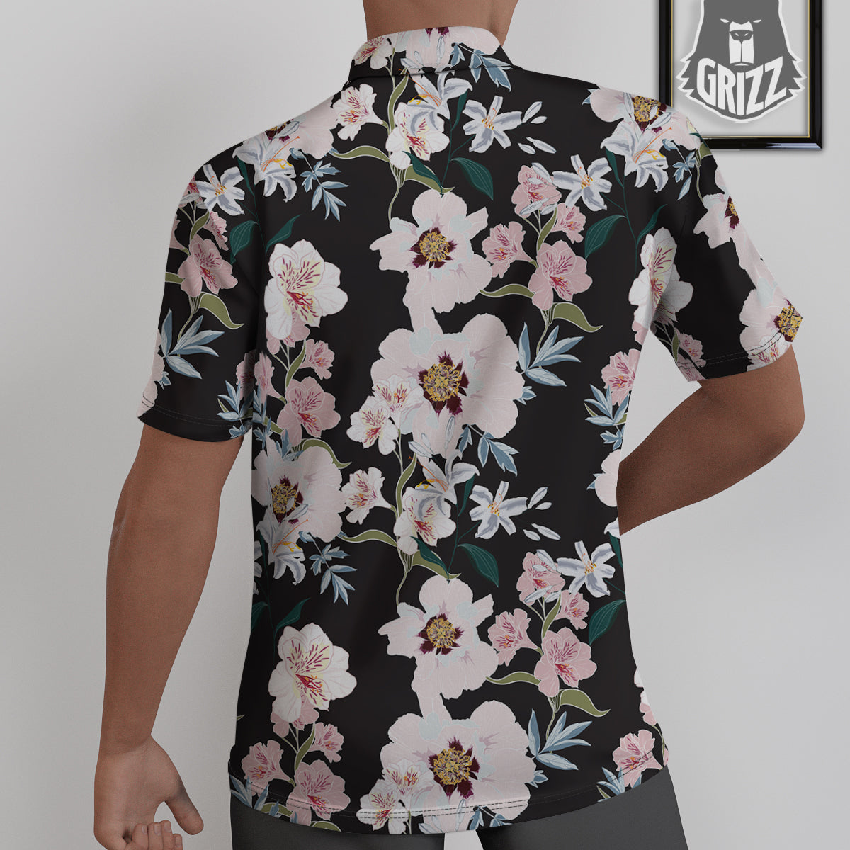 Alstroemeria Pink And White Print Pattern Untucked Shirts-grizzshop
