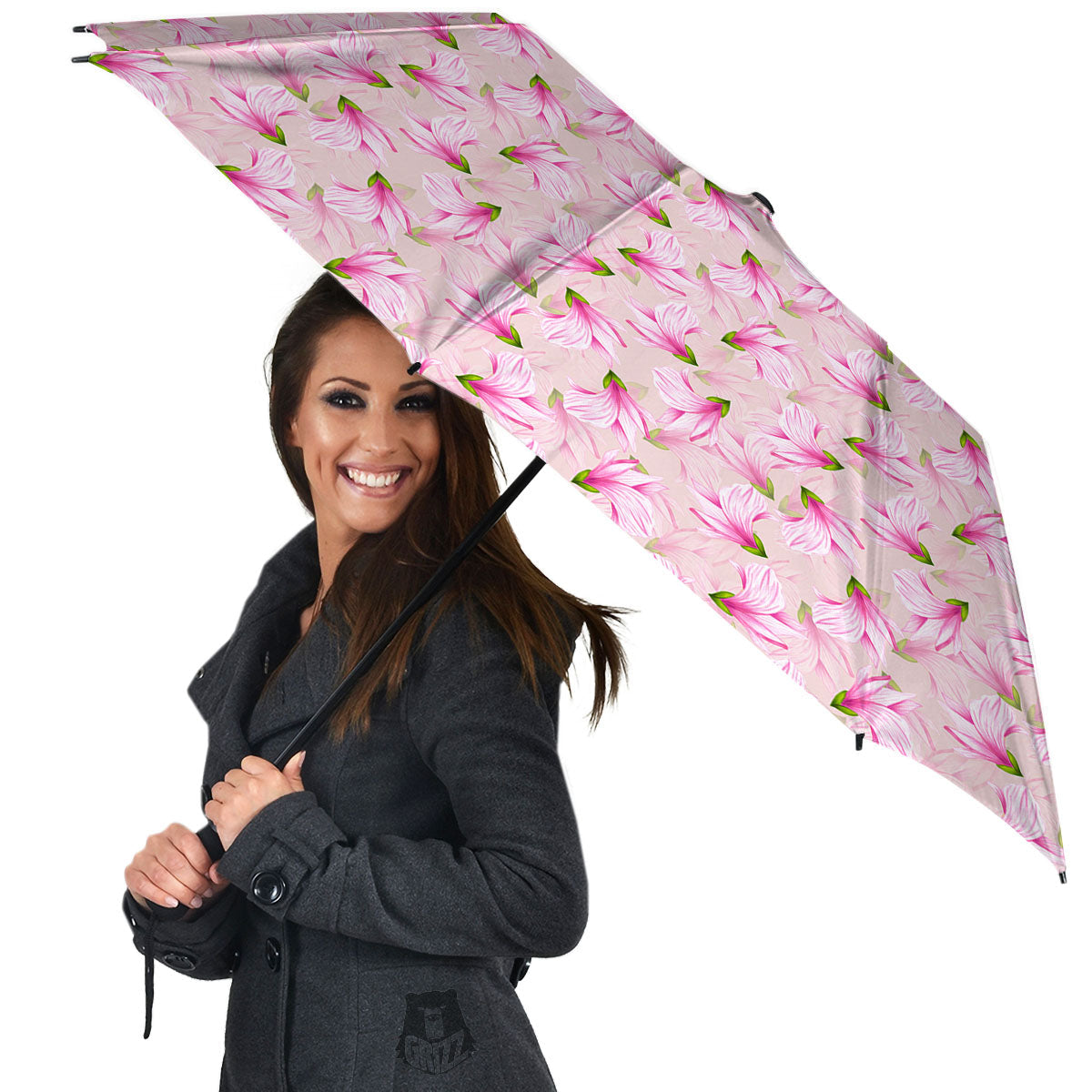 Alstroemeria Pink Print Pattern Umbrella-grizzshop