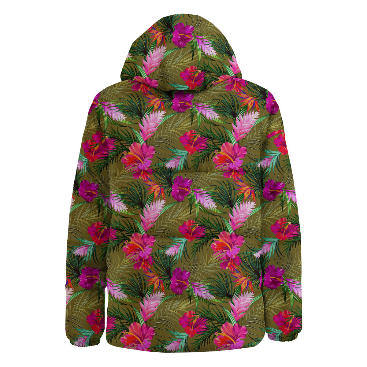 Alstroemeria Purple Pattern Down Jacket-grizzshop