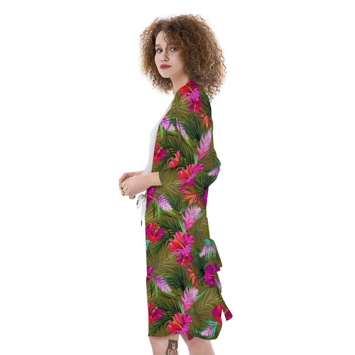 Alstroemeria Purple Pattern Kimono-grizzshop