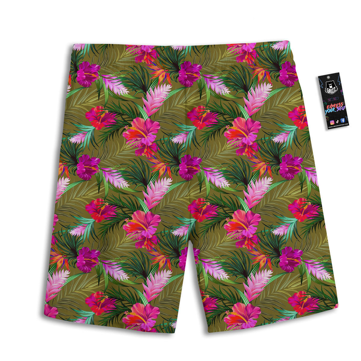 Alstroemeria Purple Pattern Men's Athletic Shorts