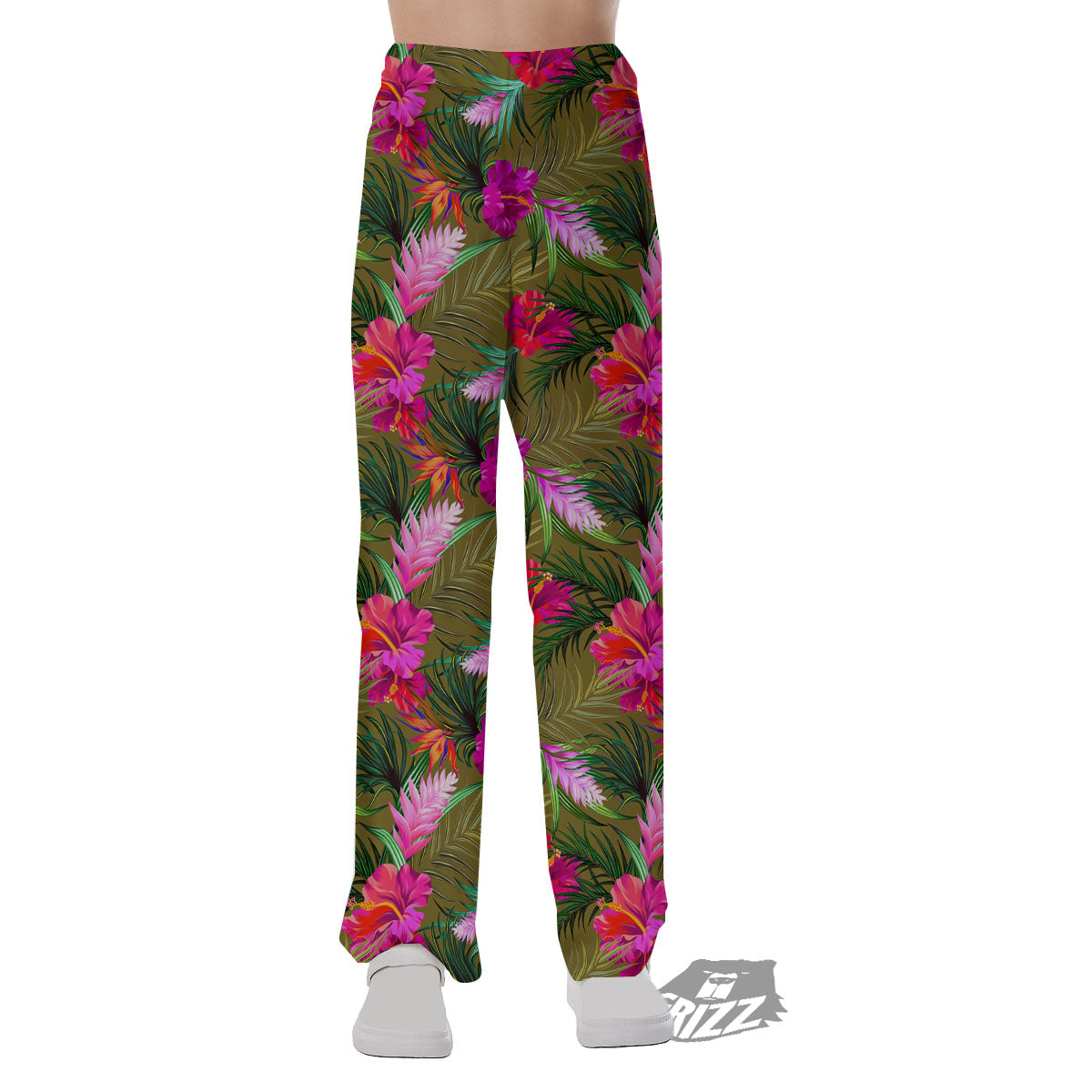 Alstroemeria Purple Pattern Pajama Pants-grizzshop