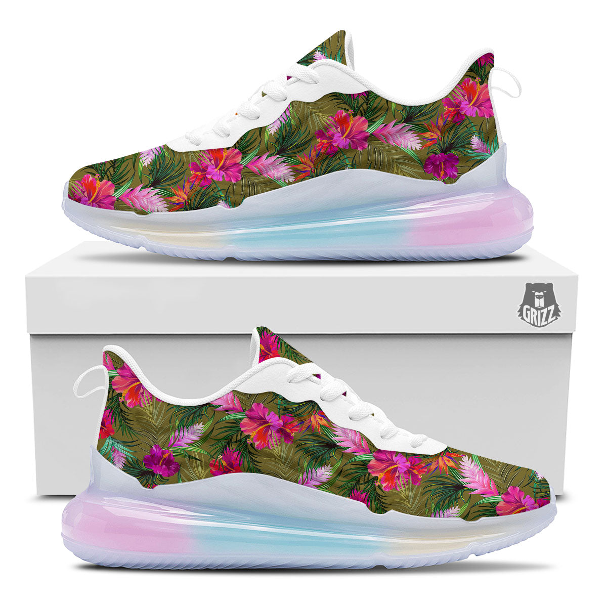 Alstroemeria Purple Pattern Running Sneakers-grizzshop