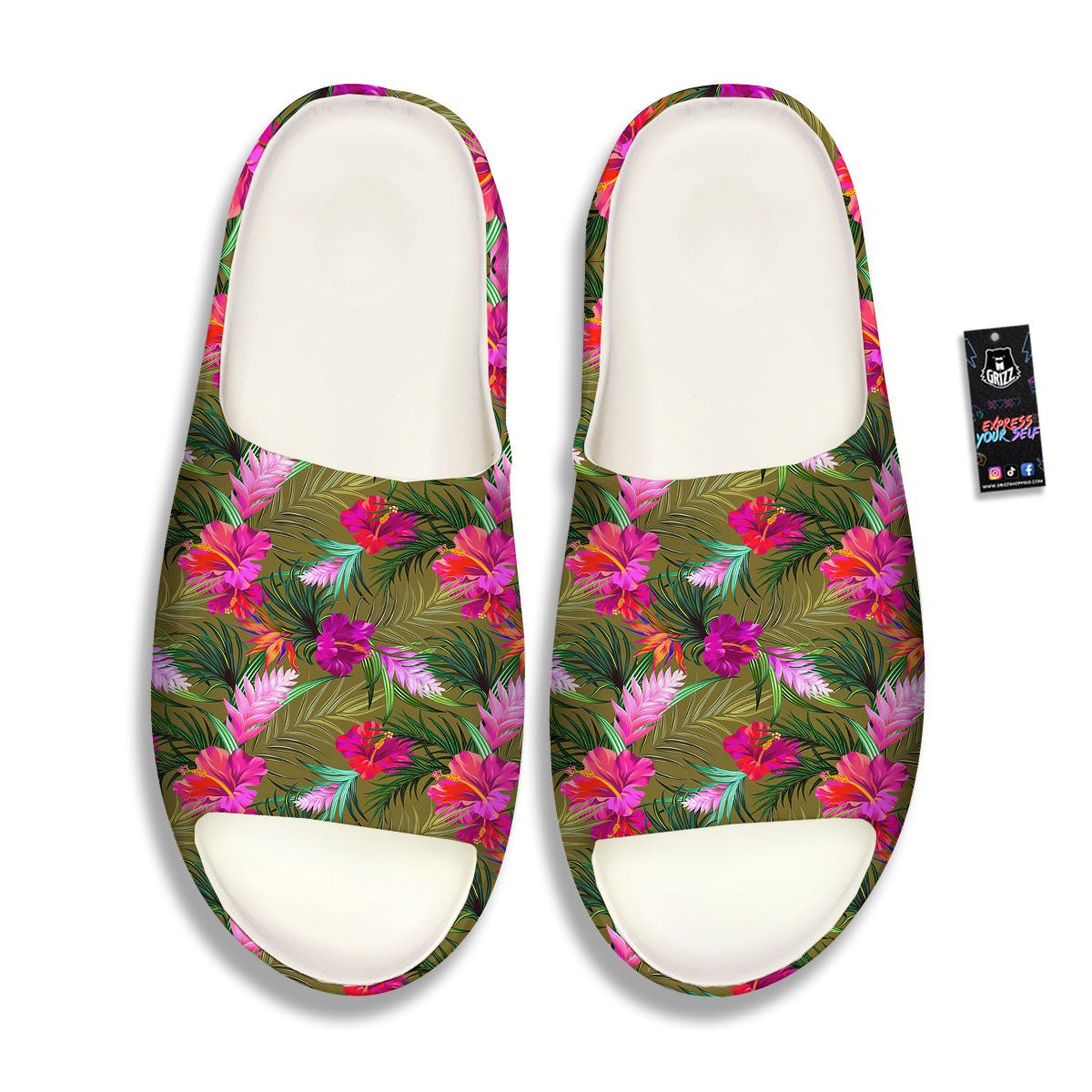 Alstroemeria Purple Pattern Sandals-grizzshop