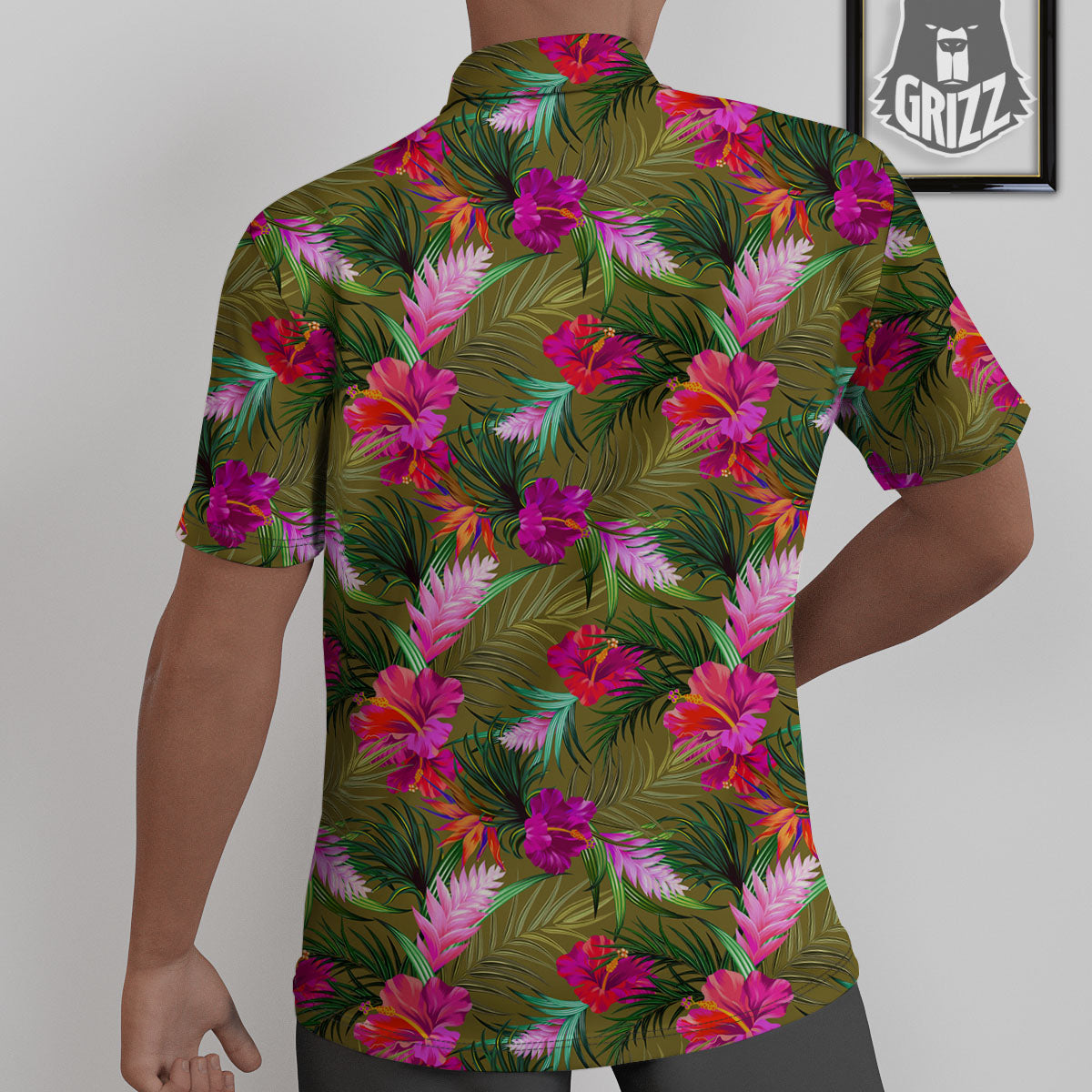 Alstroemeria Purple Pattern Untucked Shirts-grizzshop