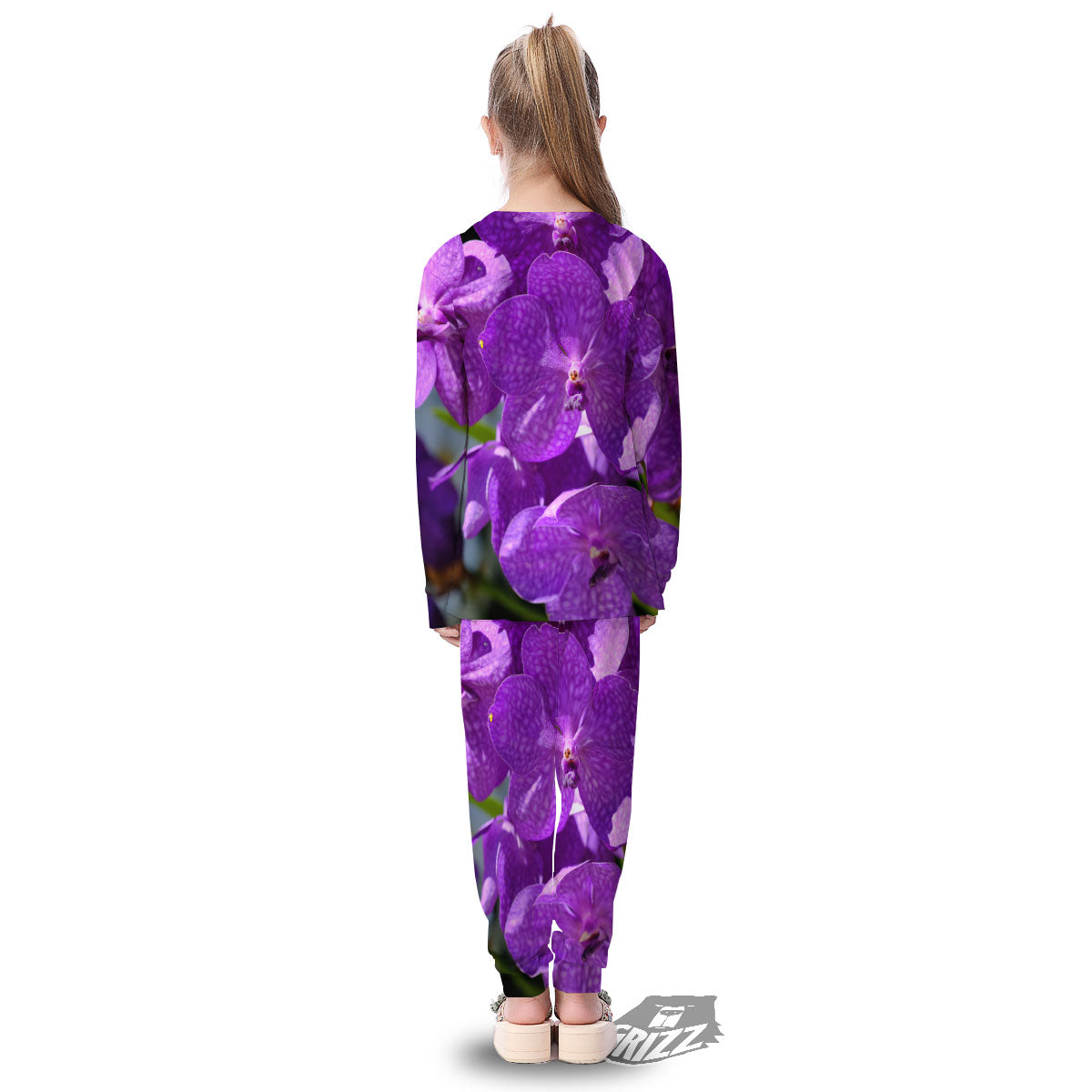 Alstroemeria Purple Print Kid's Pajamas-grizzshop