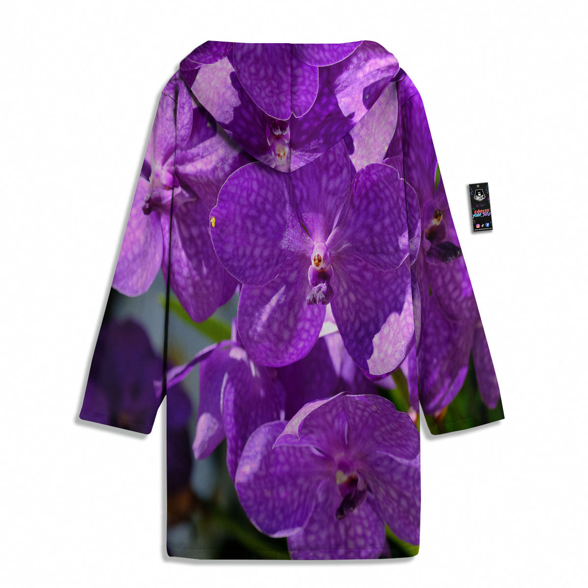 Alstroemeria Purple Print Men's Windbreaker Jacket-grizzshop