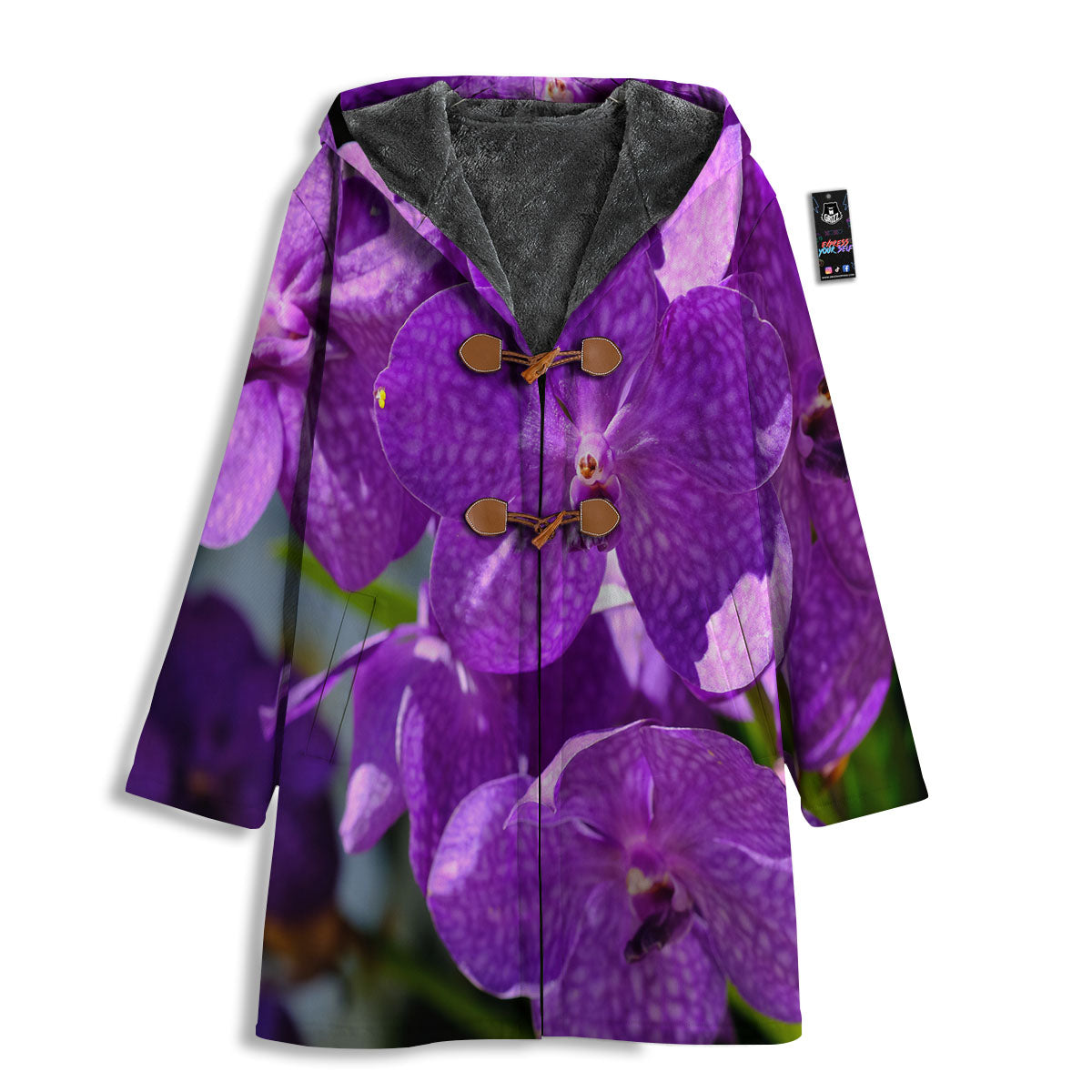 Alstroemeria Purple Print Men's Windbreaker Jacket-grizzshop