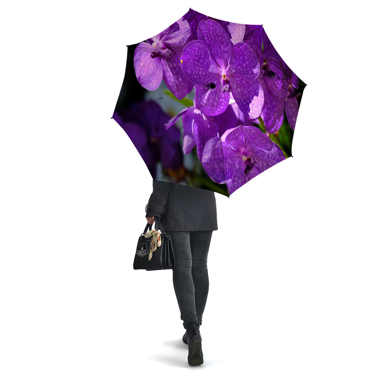 Alstroemeria Purple Print Umbrella-grizzshop