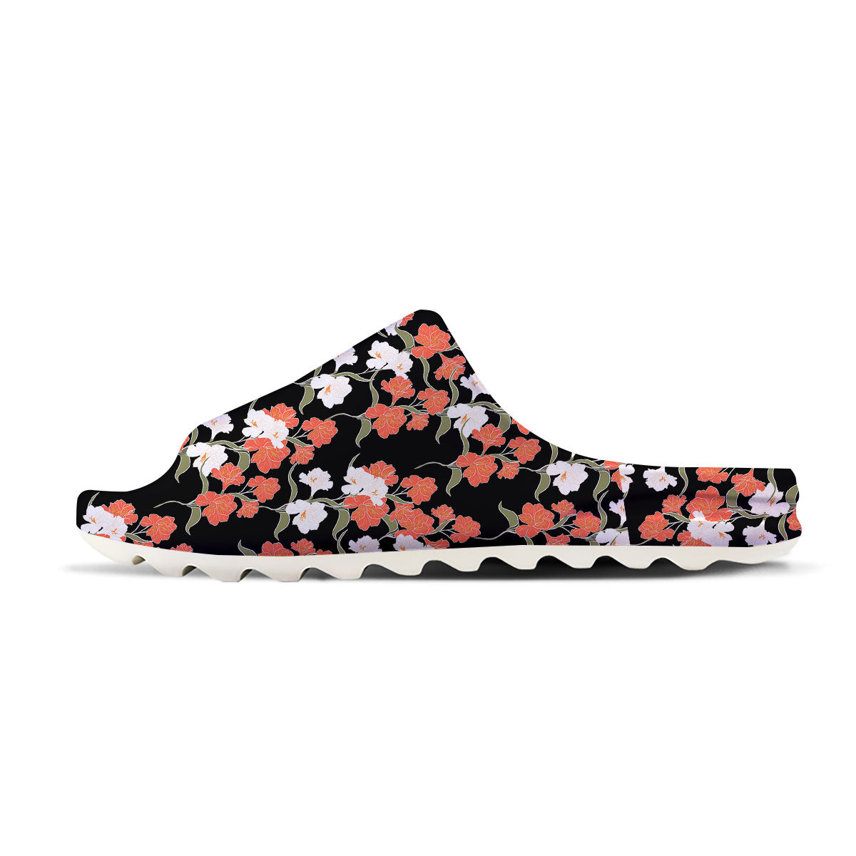 Alstroemeria Red Print Pattern Sandals-grizzshop