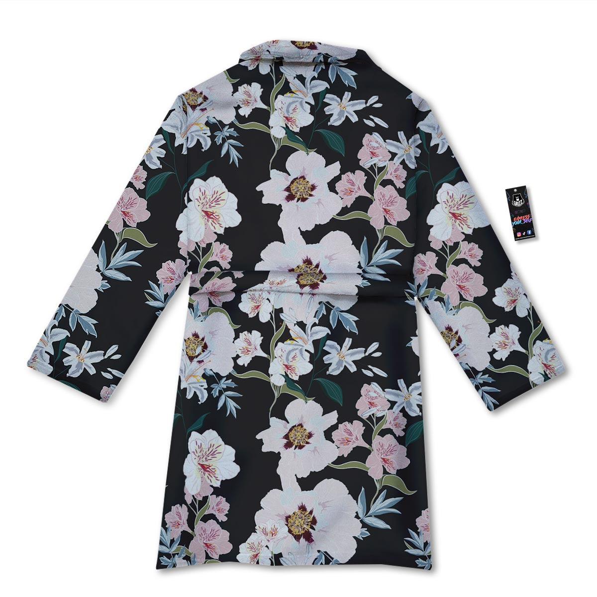 Alstroemeria Tropical Print Pattern Bathrobe-grizzshop