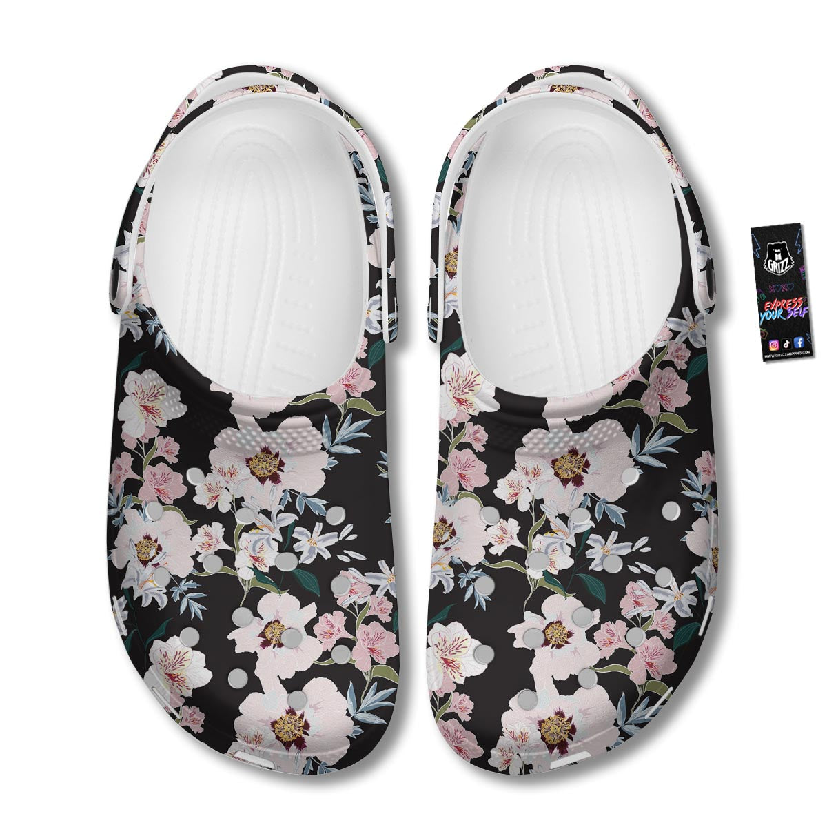 Alstroemeria Tropical Print Pattern Clog-grizzshop