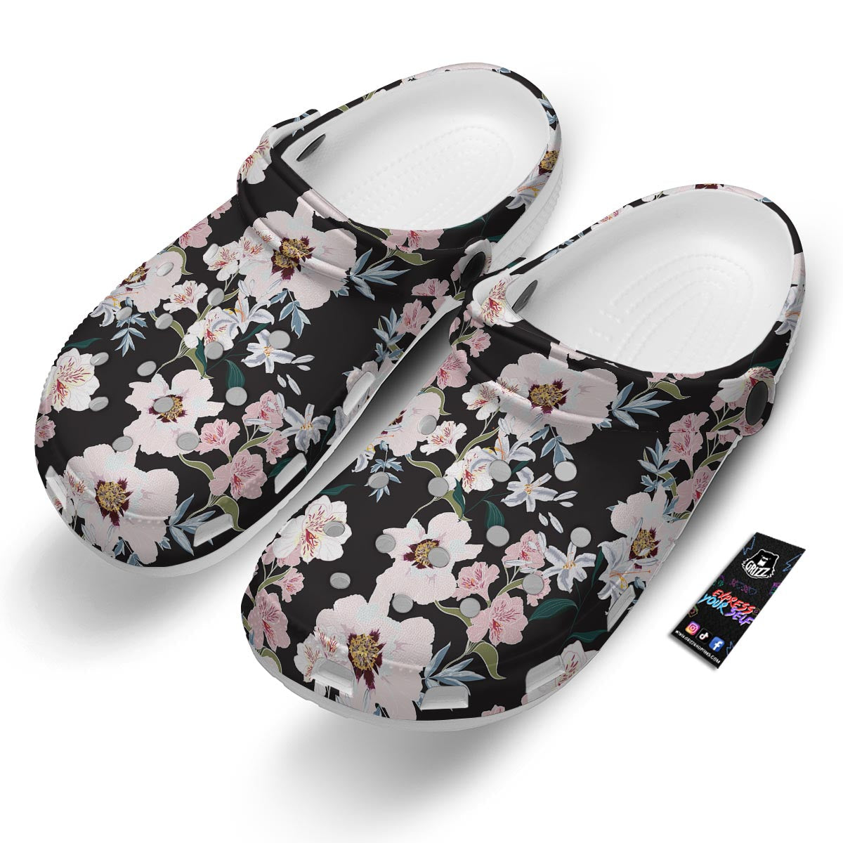 Alstroemeria Tropical Print Pattern Clog-grizzshop