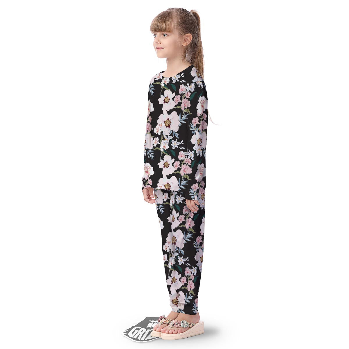 Alstroemeria Tropical Print Pattern Kid's Pajamas-grizzshop