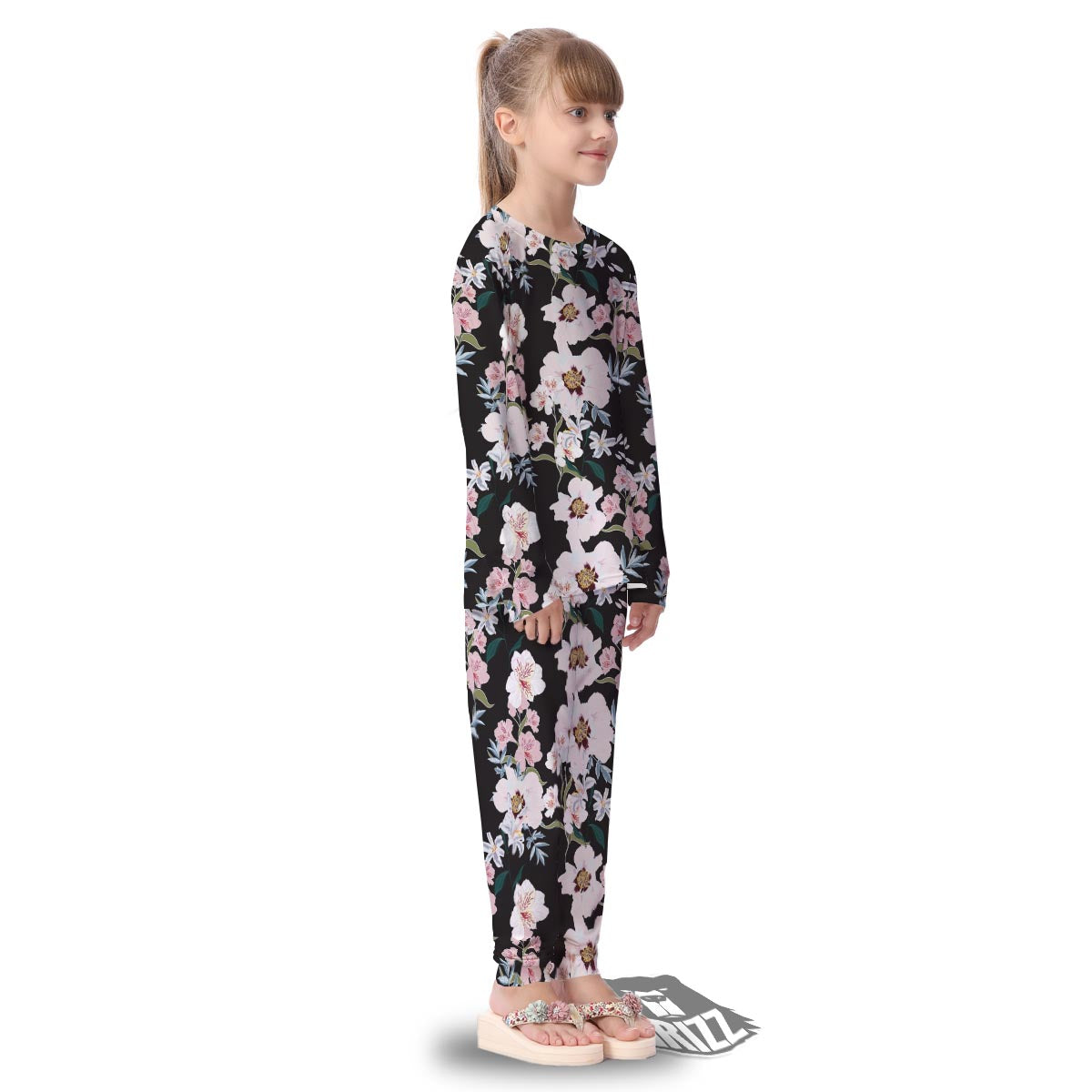Alstroemeria Tropical Print Pattern Kid's Pajamas-grizzshop
