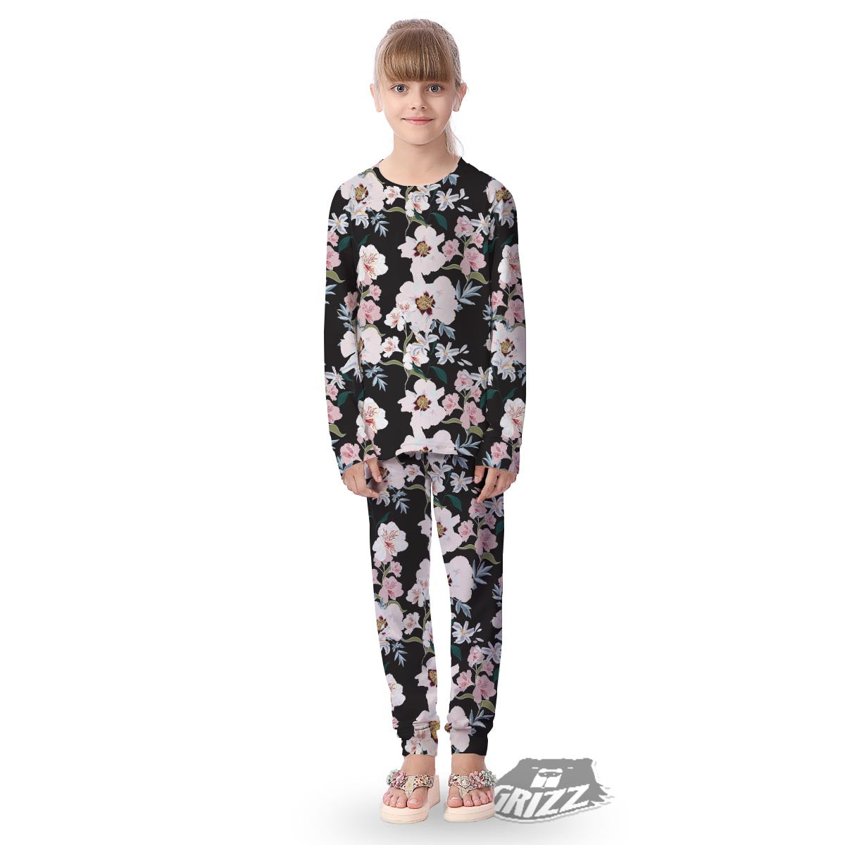 Alstroemeria Tropical Print Pattern Kid's Pajamas-grizzshop