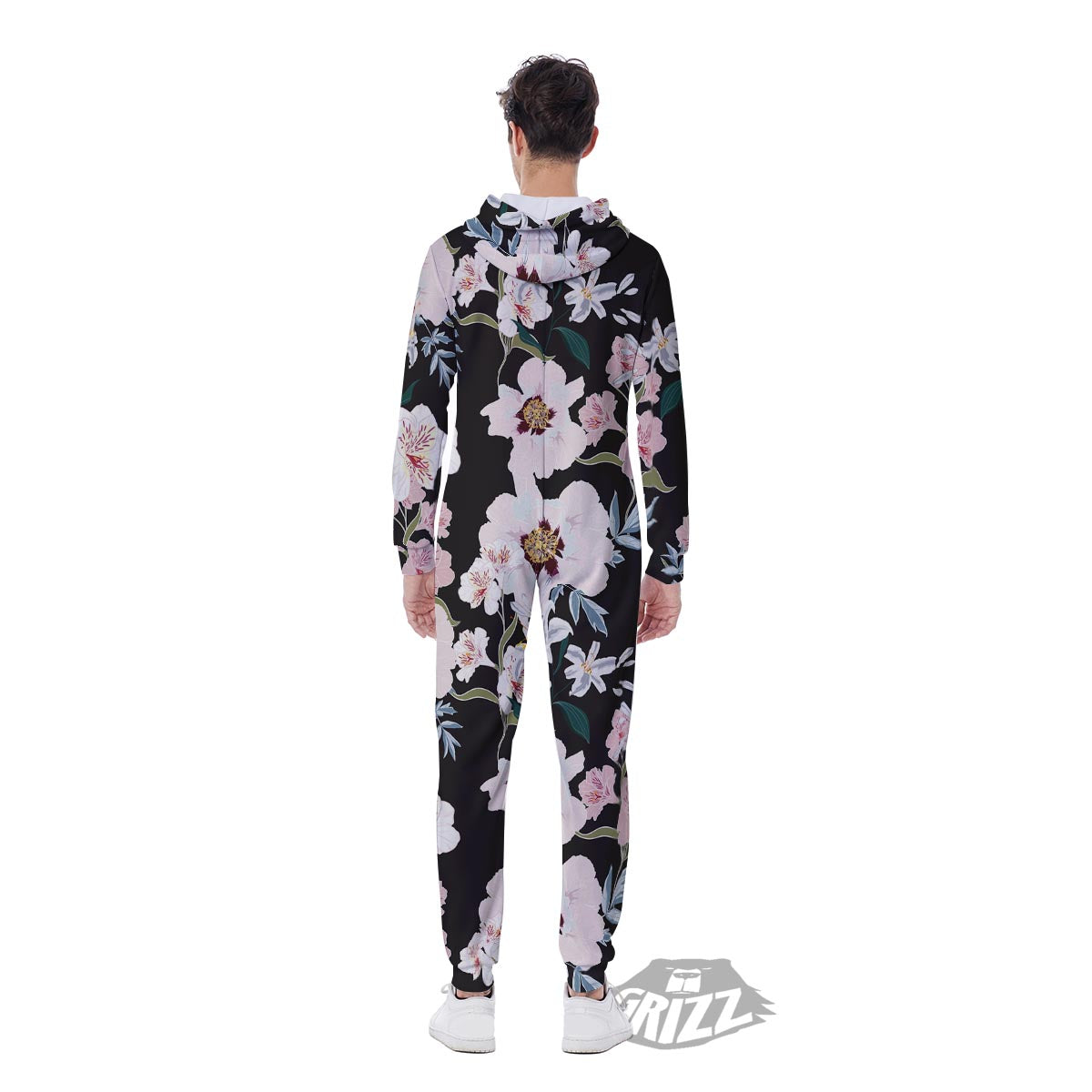 Alstroemeria Tropical Print Pattern Men's Jumpsuit-grizzshop