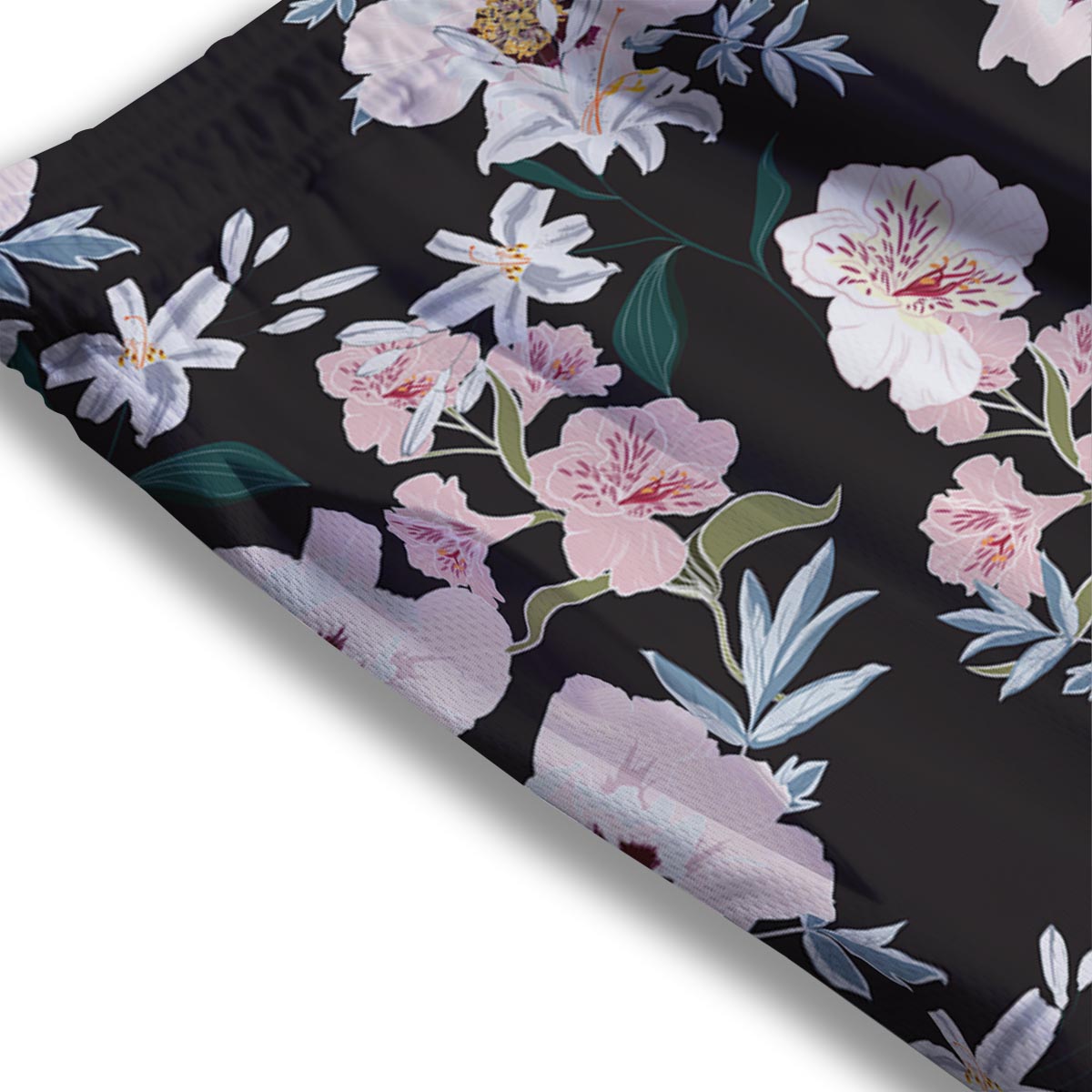 Alstroemeria Tropical Print Pattern Mesh Shorts