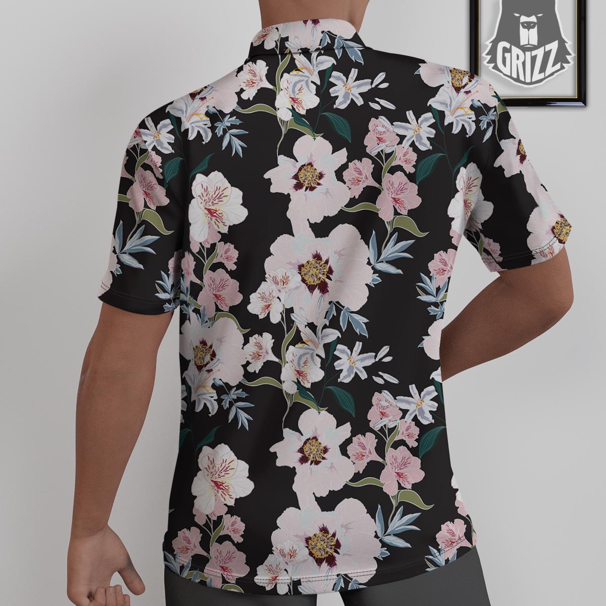 Alstroemeria Tropical Print Pattern Untucked Shirts-grizzshop