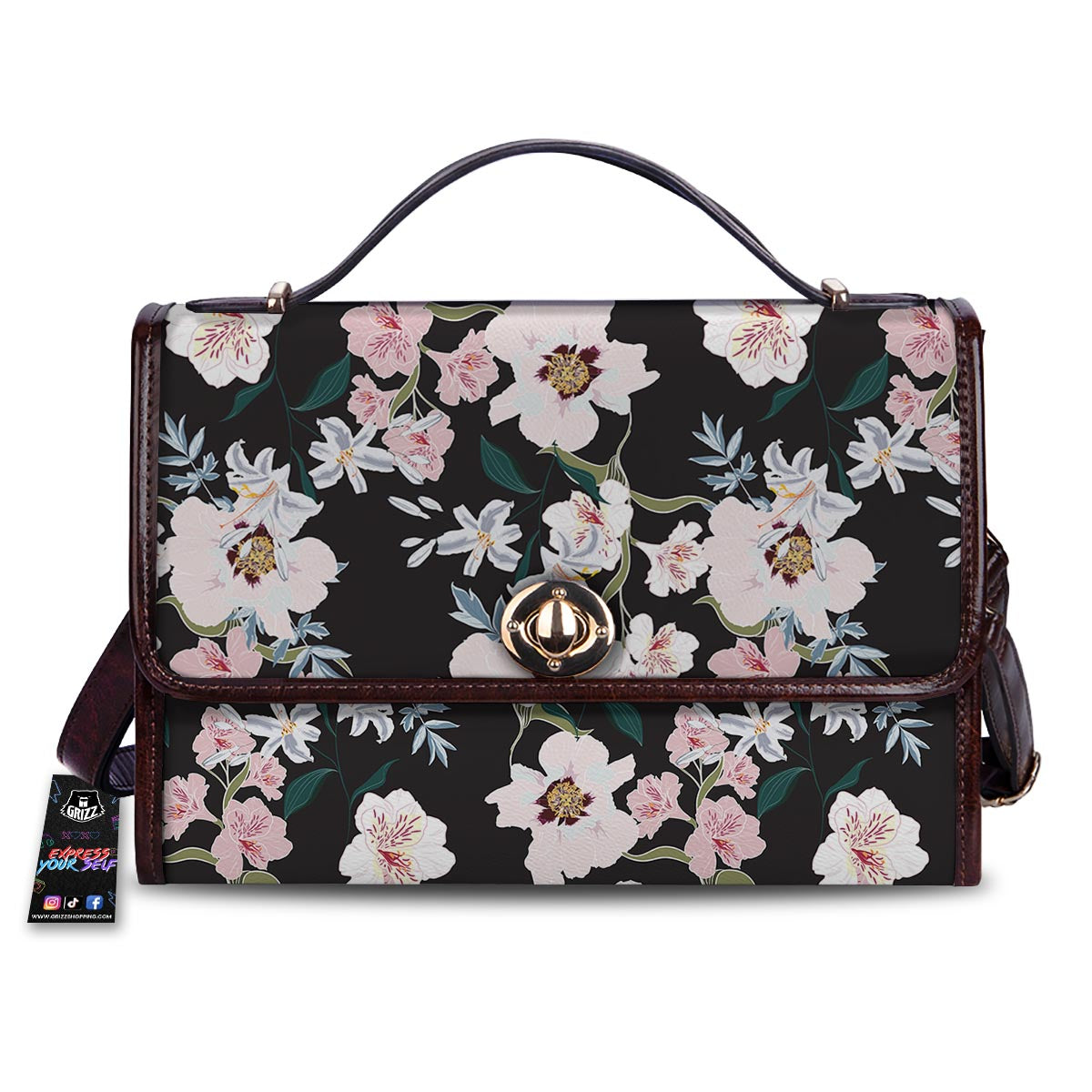 Alstroemeria Tropical Print Pattern Women's Satchel Bag-grizzshop
