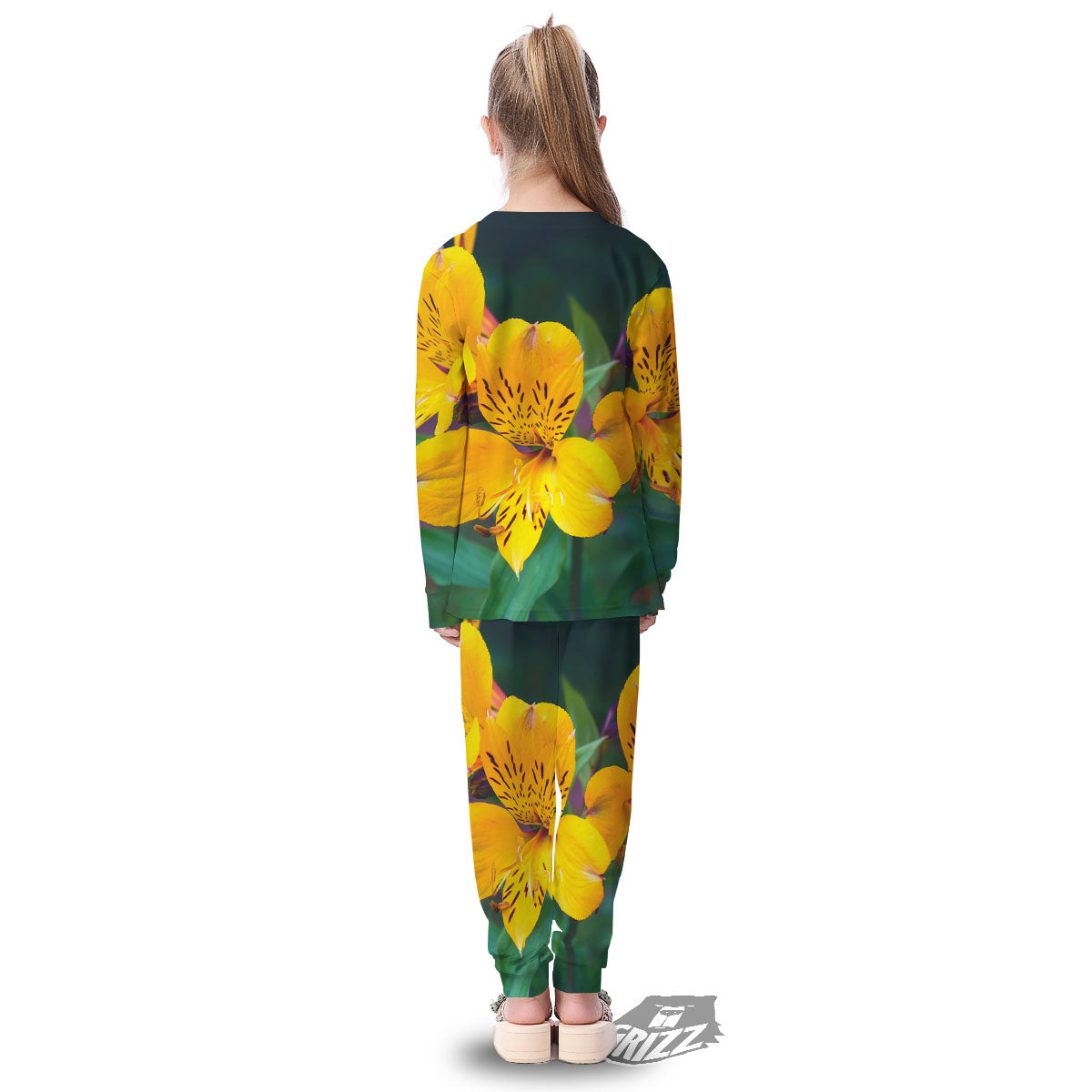 Alstroemeria Yellow Print Kid's Pajamas-grizzshop