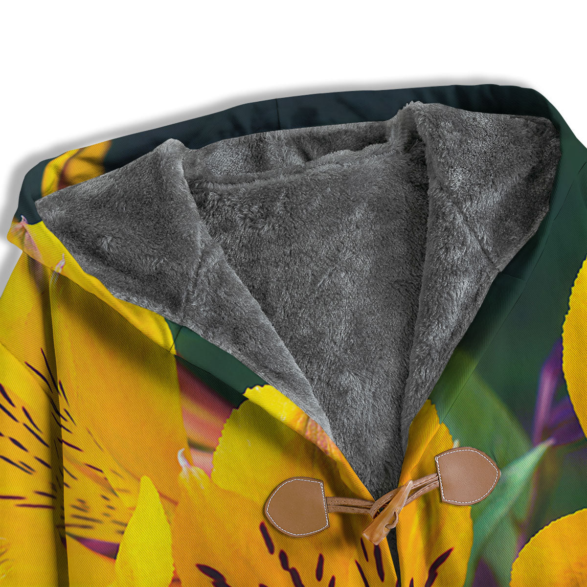 Alstroemeria Yellow Print Men's Windbreaker Jacket-grizzshop