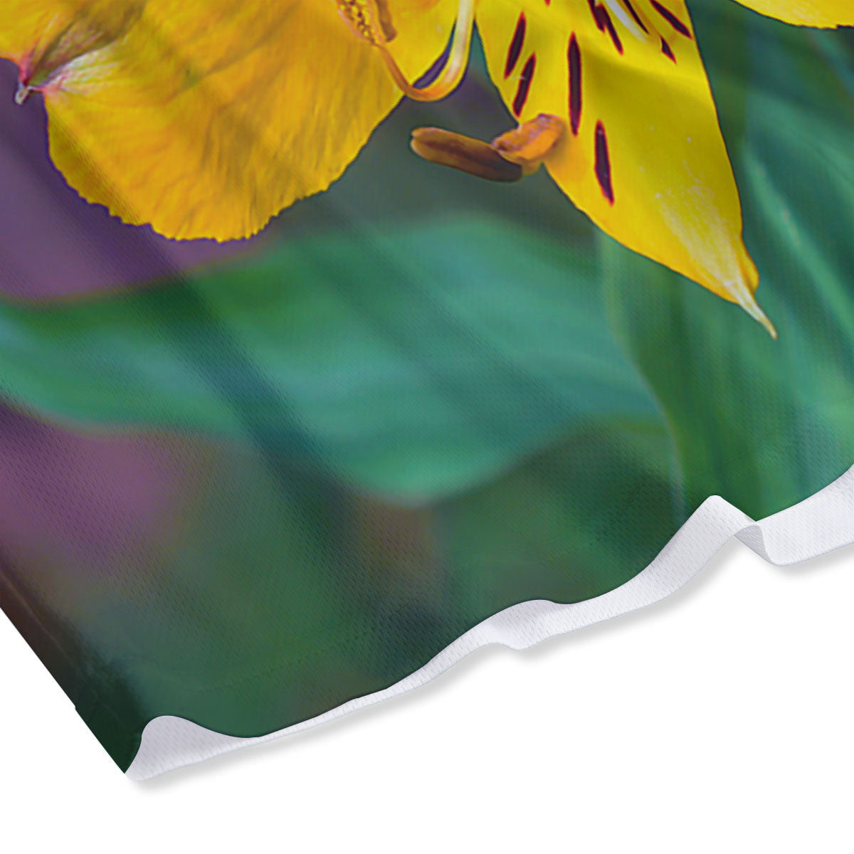 Alstroemeria Yellow Print Mesh Shorts