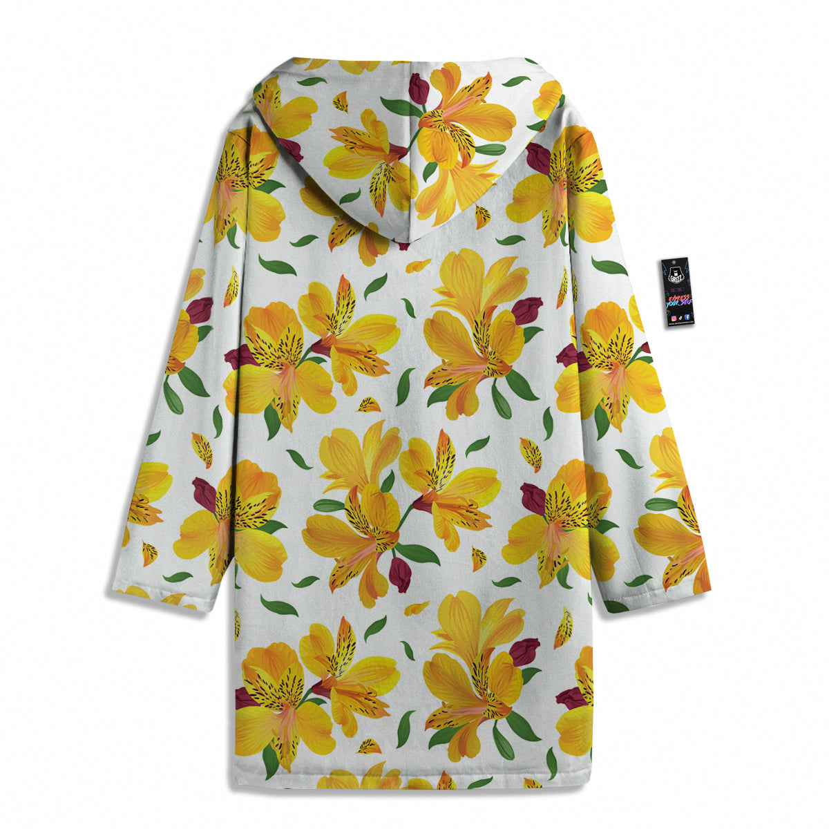 Alstroemeria Yellow Print Pattern Men's Windbreaker Jacket-grizzshop