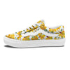 Alstroemeria Yellow Print Pattern Skate Shoes-grizzshop