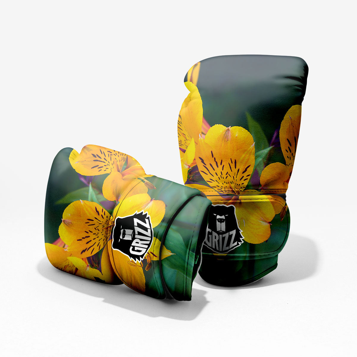 Alstroemeria Yellow Print Pro Boxing Glove