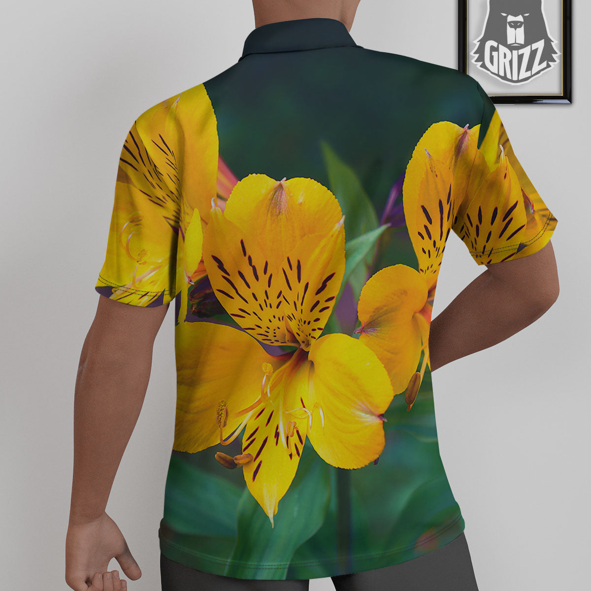 Alstroemeria Yellow Print Untucked Shirts-grizzshop