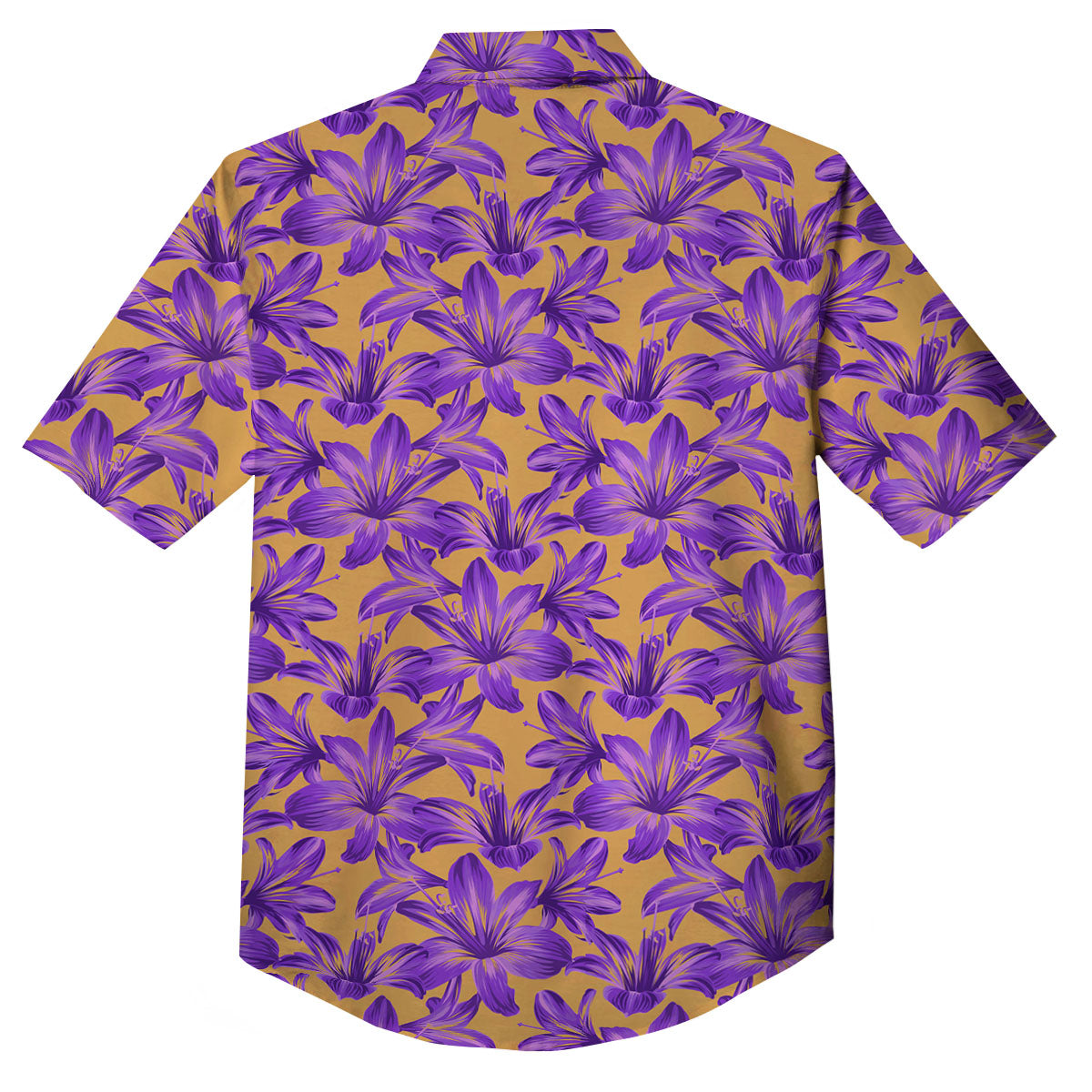 Amaryllis Japanese Purple Print Pattern Button Up Shirt-grizzshop