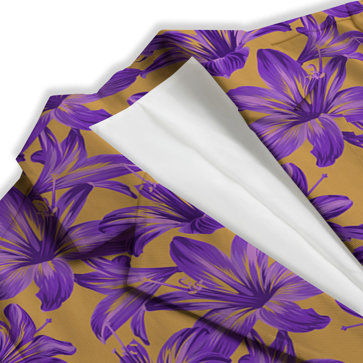 Amaryllis Japanese Purple Print Pattern Women's Blazer-grizzshop