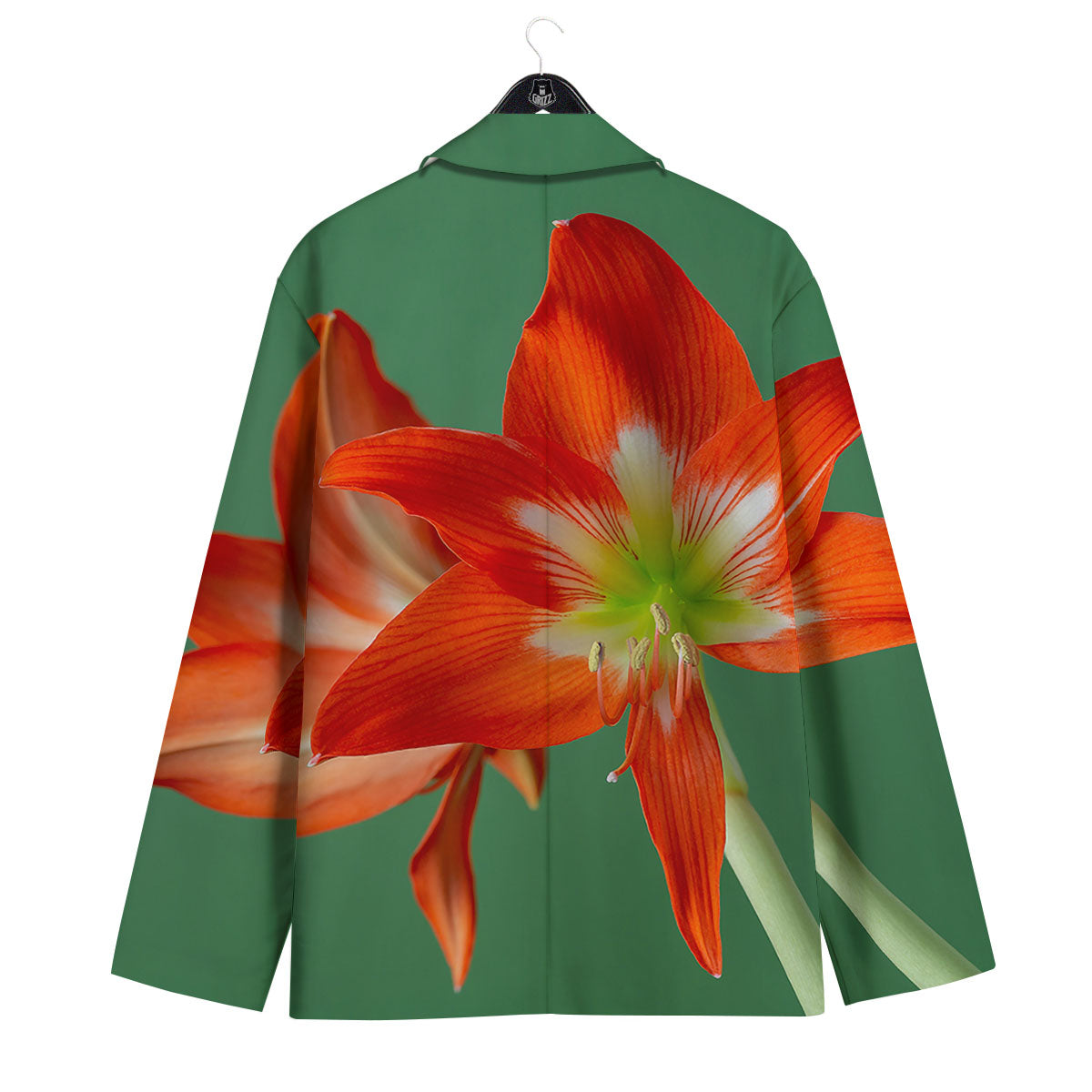 Amaryllis Orange Print Men's Sport Coat-grizzshop