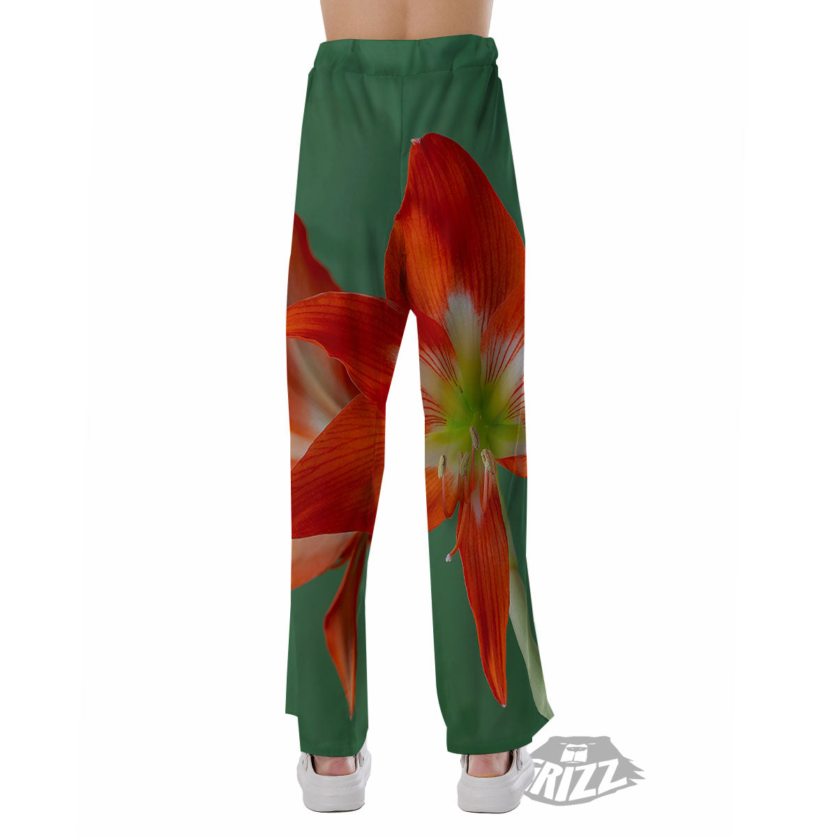 Amaryllis Orange Print Pajama Pants-grizzshop