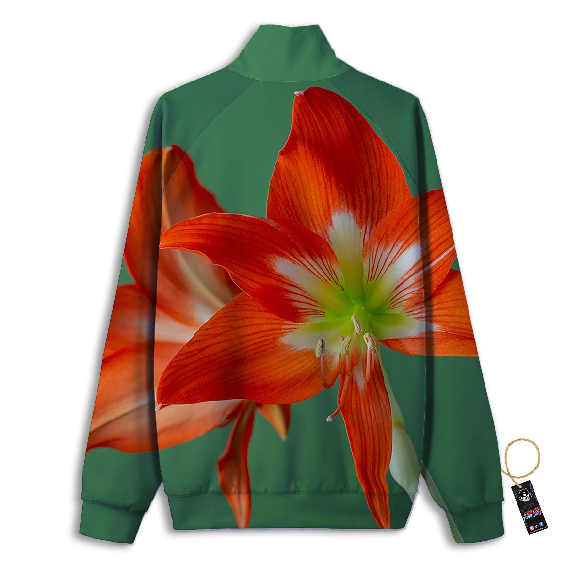 Amaryllis Orange Print Track Jacket-grizzshop