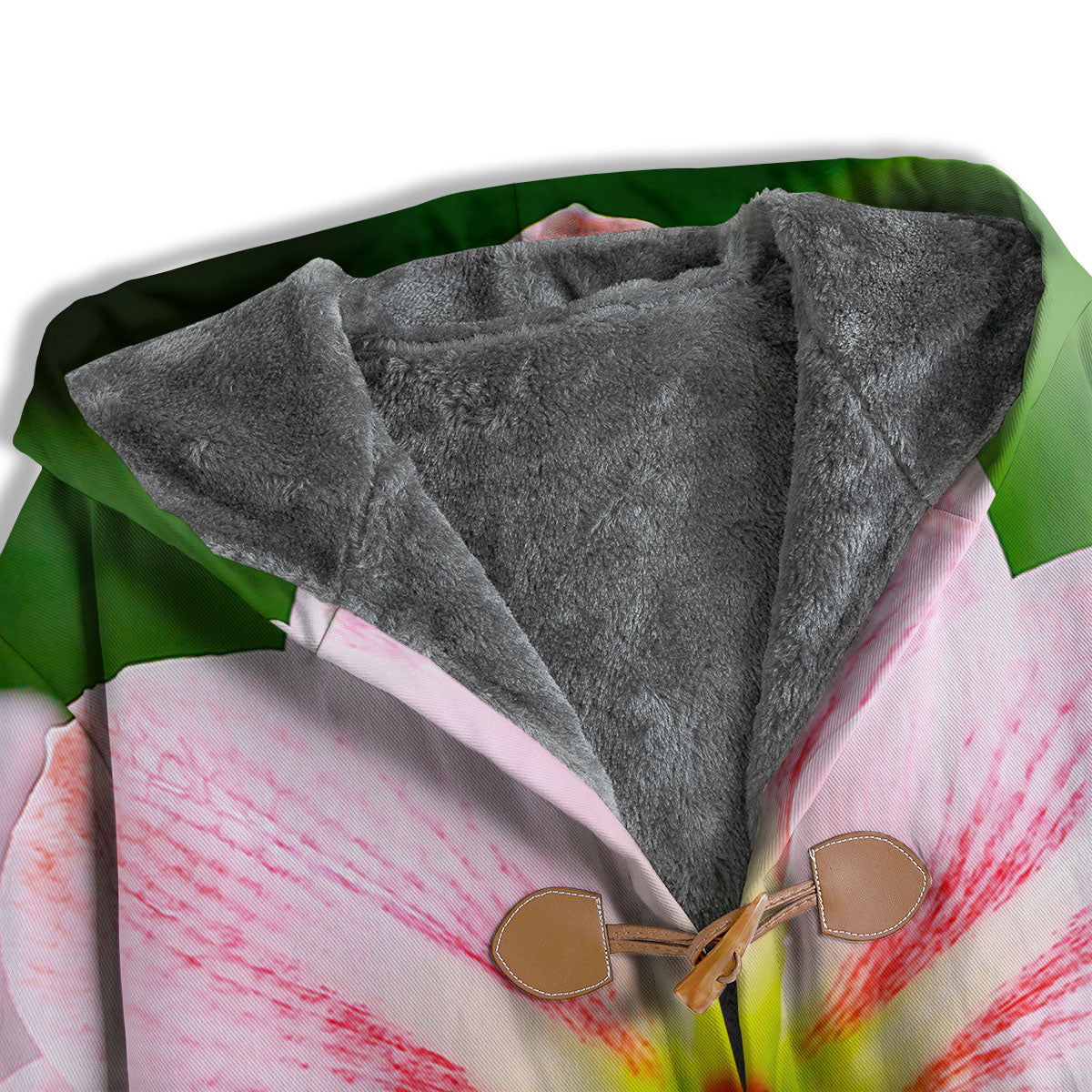 Amaryllis Pink And White Print Men's Windbreaker Jacket-grizzshop
