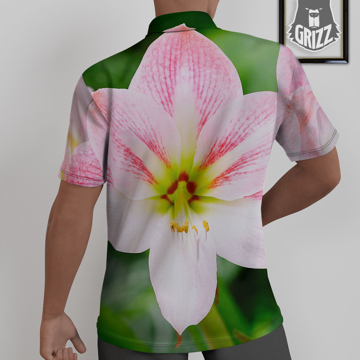 Amaryllis Pink And White Print Untucked Shirts-grizzshop