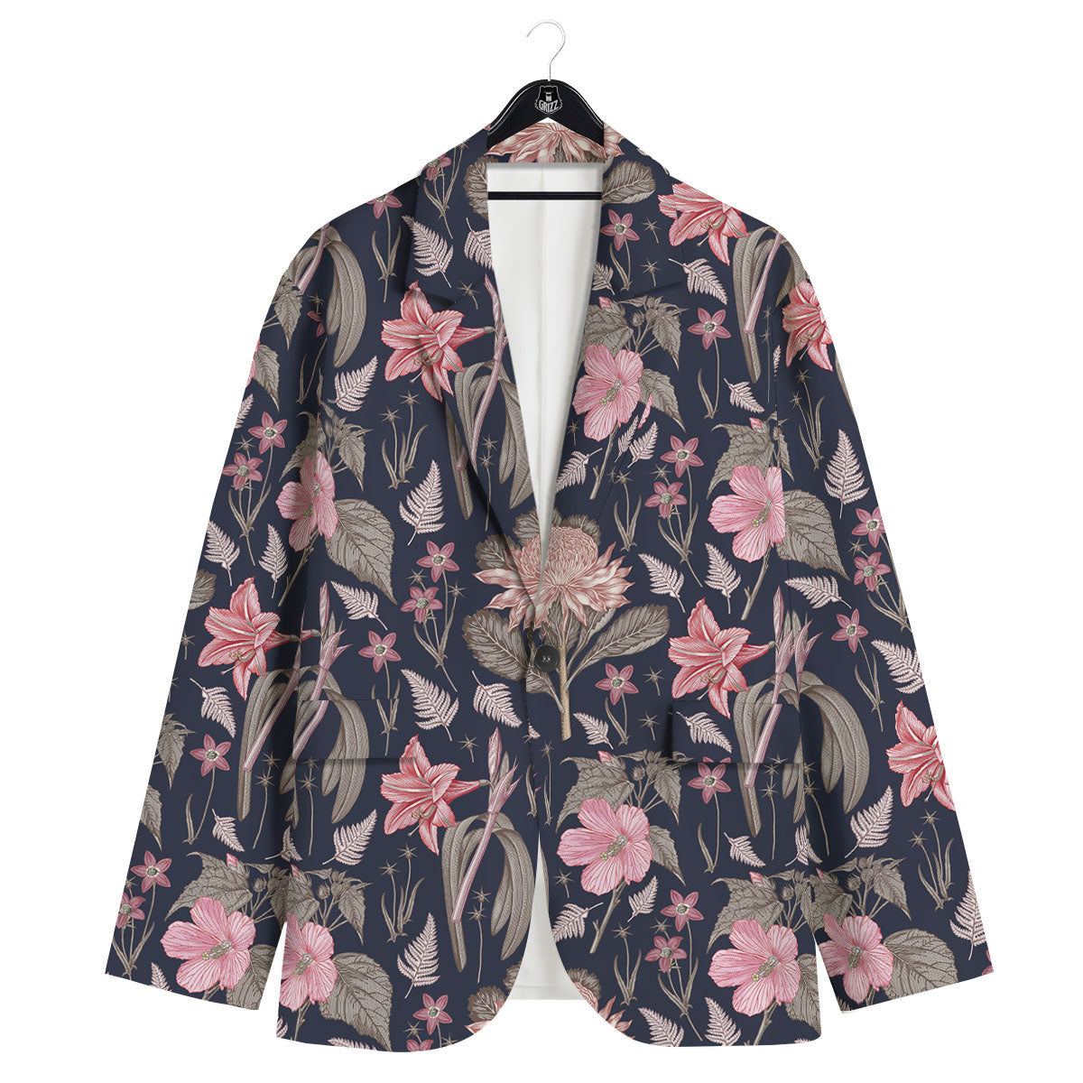 Amaryllis Pink Print Pattern Men's Sport Coat-grizzshop