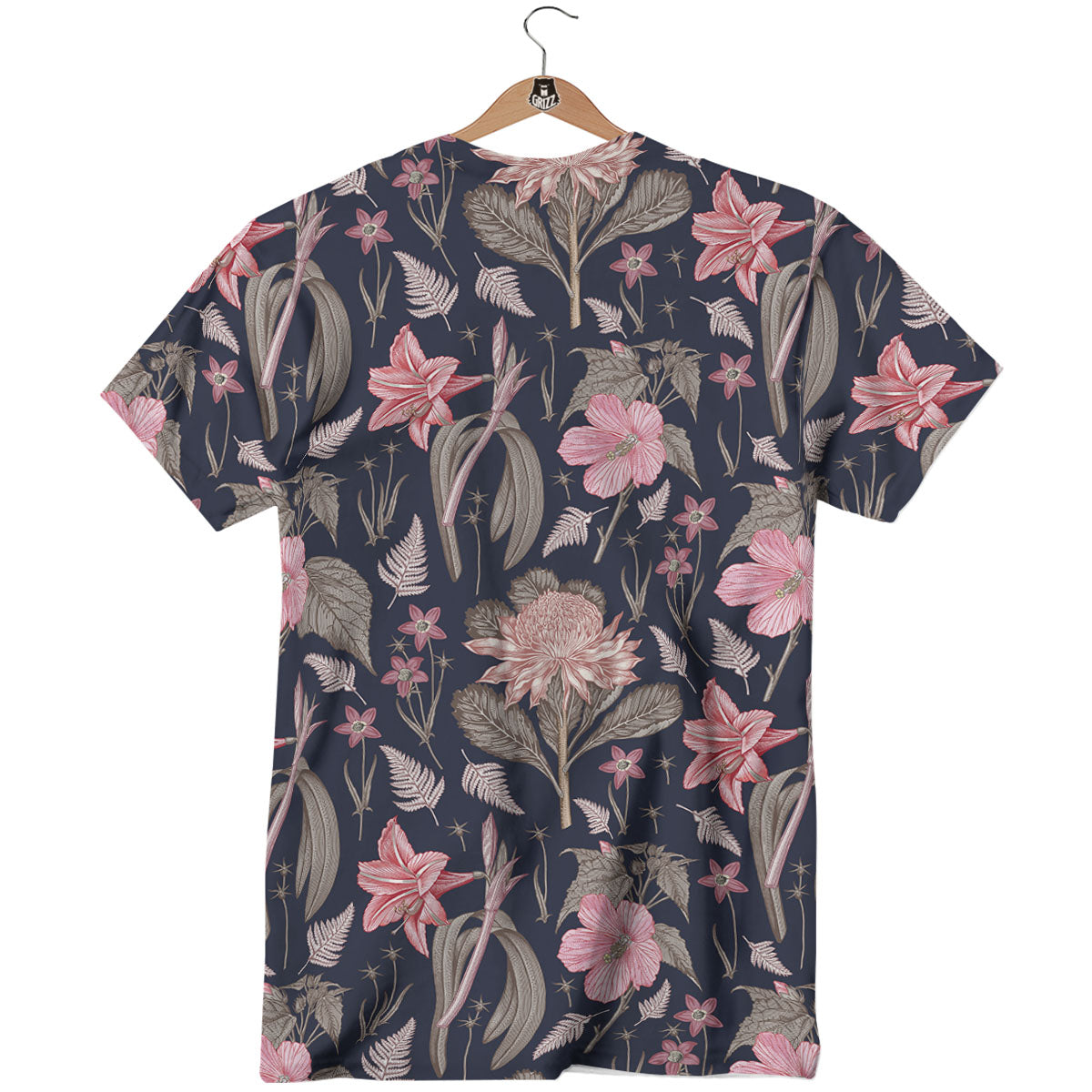 Amaryllis Pink Print Pattern T-Shirt-grizzshop