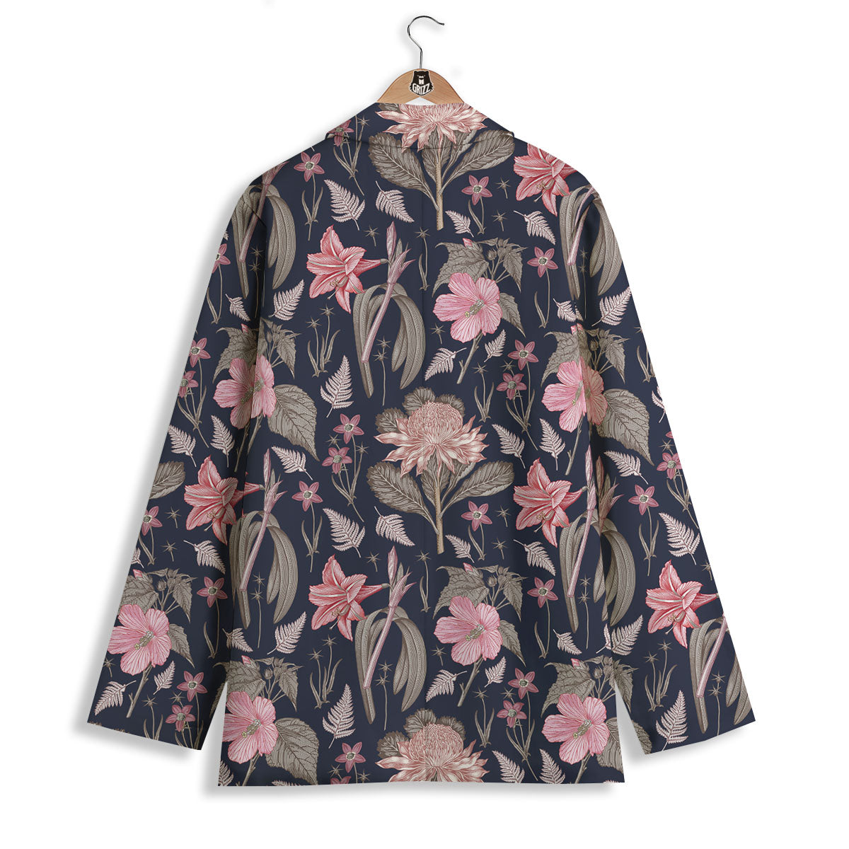 Amaryllis Pink Print Pattern Women's Blazer-grizzshop