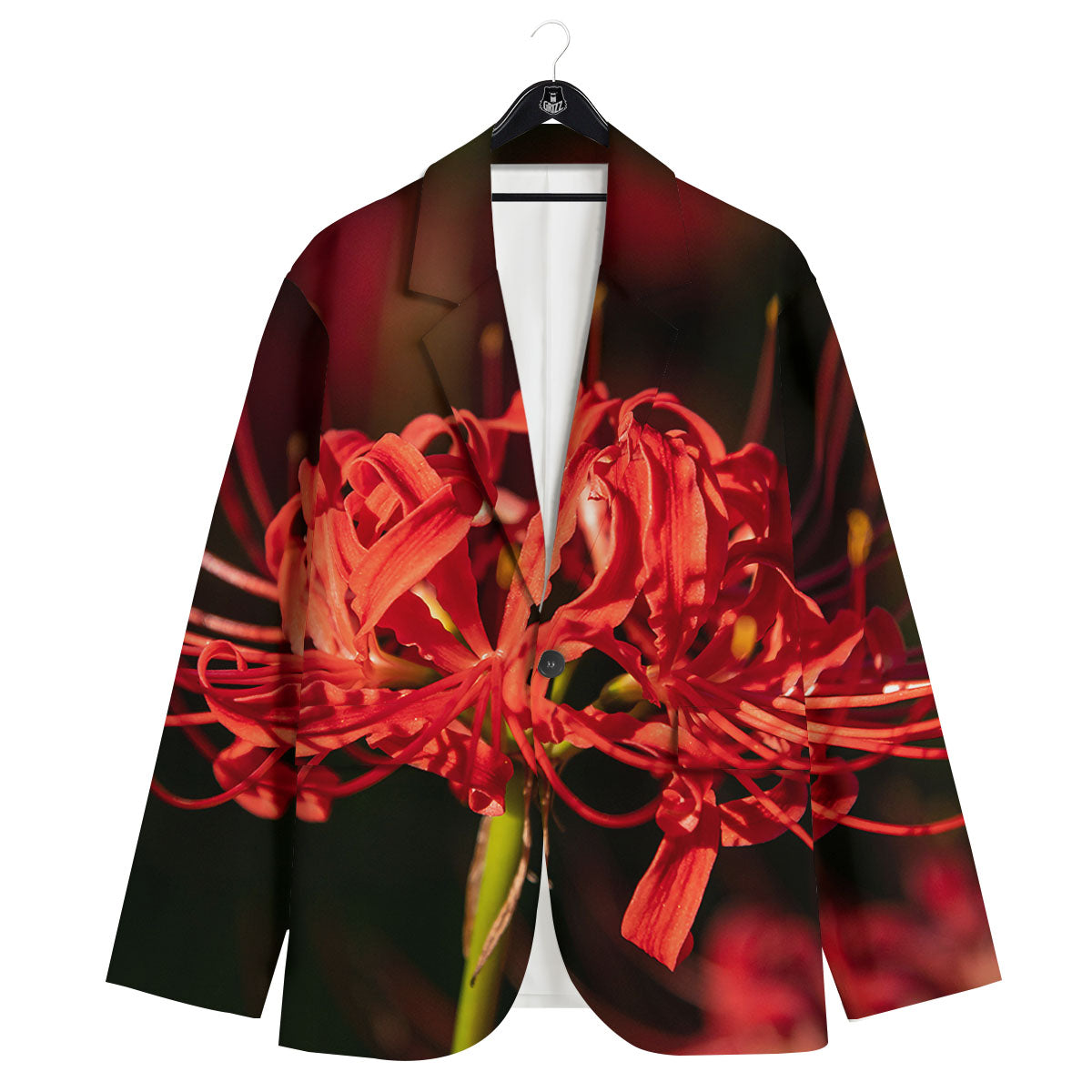 Amaryllis Red Japanese Print Men's Sport Coat-grizzshop