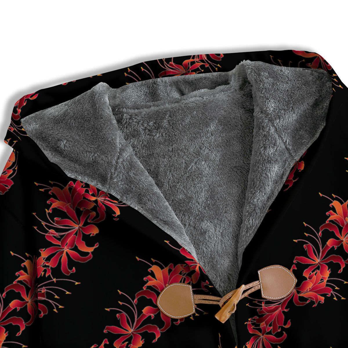Amaryllis Red Japanese Print Pattern Men's Windbreaker Jacket-grizzshop