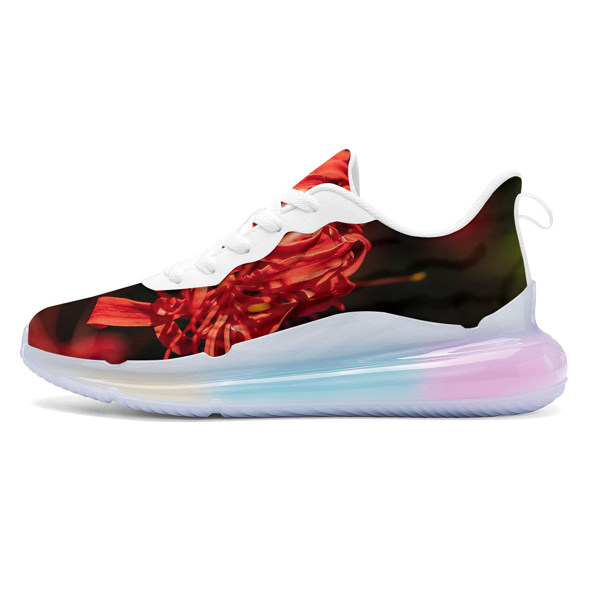 Amaryllis Red Japanese Print Running Sneakers-grizzshop